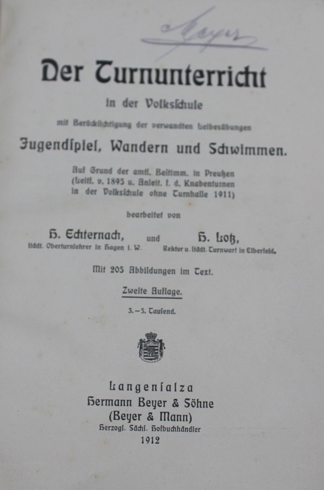 2x Literatur über Sportlehre, beide um 1912, Altersspuren. - Bild 3 aus 5