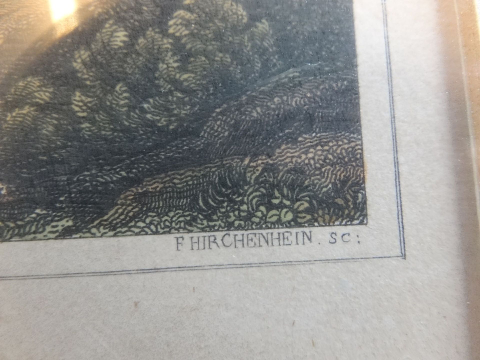 5x Ansichtenstiche um 1840, Hamburg und umzu, koloriert und gut gerahmt, RG je 26x32 cm, - Image 4 of 19