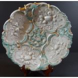 Meissen Prunkteller um 1860, Gold berieben, minimaler Chip Unterseite, D-23 cm