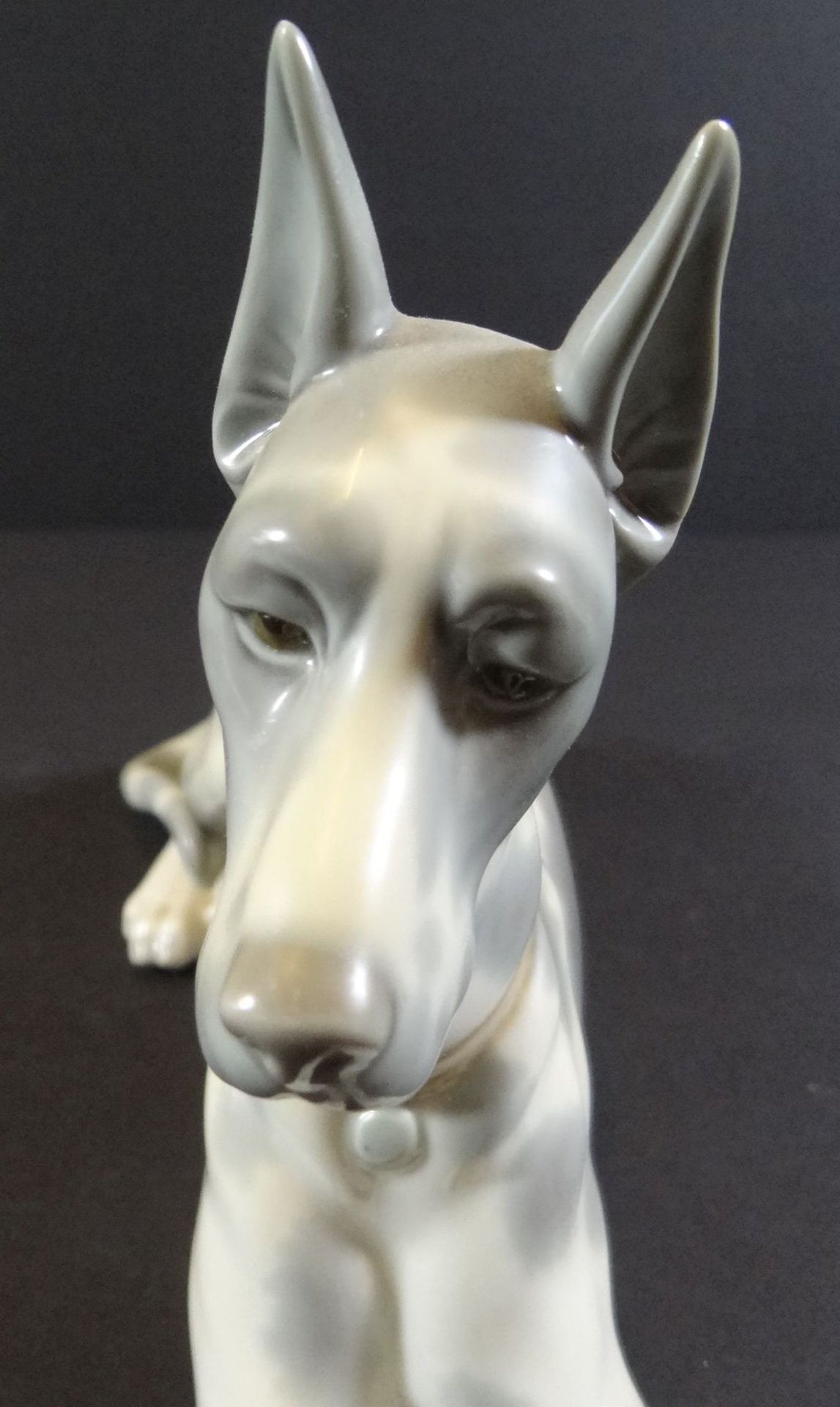 grosse liegende Dogge "Lladro", H-16 cm, L-31 cm - Bild 3 aus 6