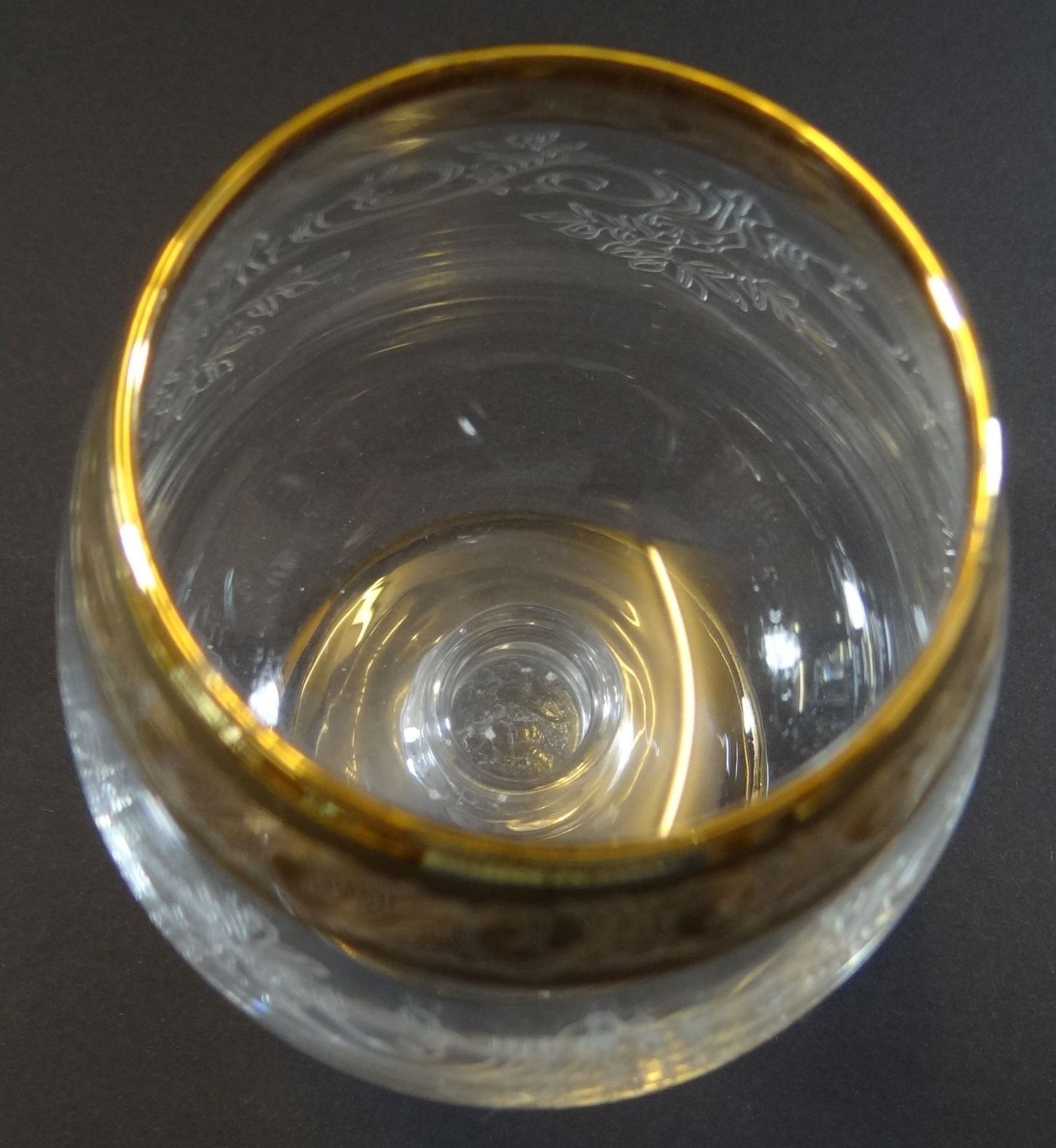 58 tg. Gläsersatz mit Golddekor, Handarbeit, H-max 16 cm, min. 6 cm, bei einigen Golddekor berieben - Bild 3 aus 16