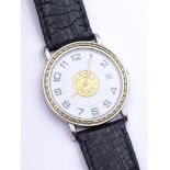Armbanduhr "Hermes",Paris,Mod.Sellier,Stahl/Gold,Quartzwerk,D-32mm,ETA Werk 955412, Funktion nicht 