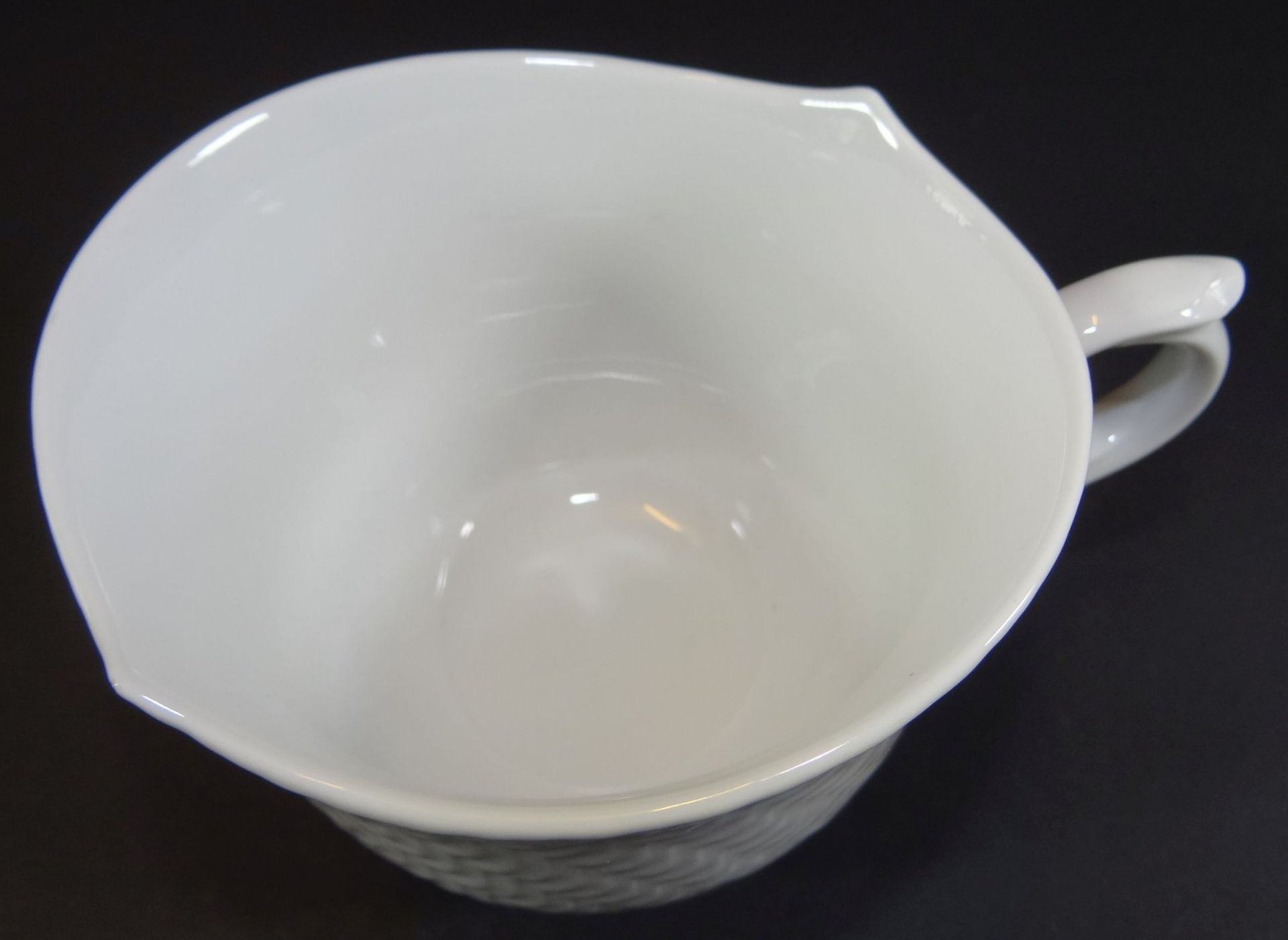 moderne groasse Tasse "Meissen", Weißporzellan, 1.Wahl, H-8 cm, D-10 cm - Bild 2 aus 5