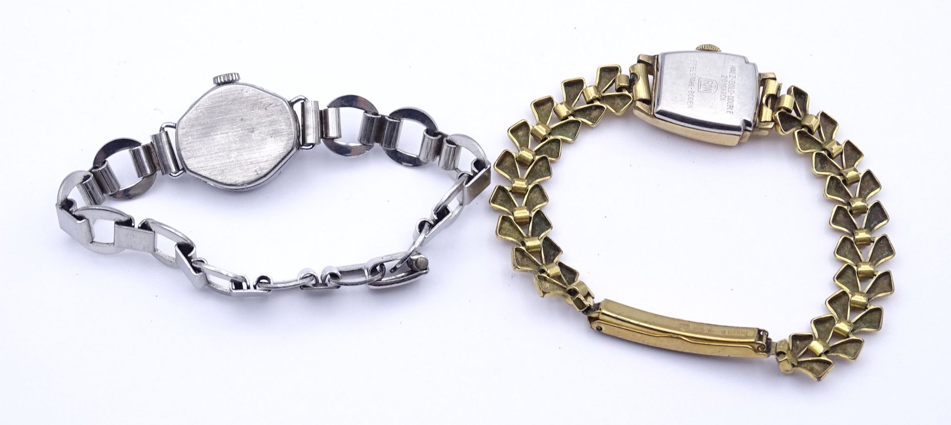 2 alte Damen Armbanduhren PALLAS und BLUMUS, mechanisch, Werke laufen, Alters- und Gebrauchsspuren - Bild 5 aus 5
