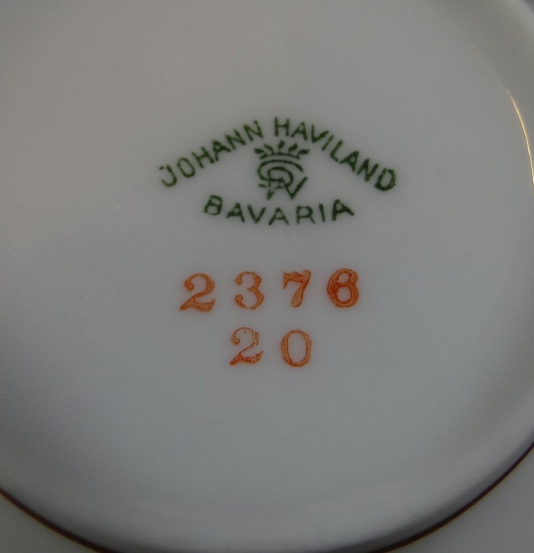 Teeservice Haviland" 38 Teile, Teekern, 9 Tassen, 10 U.T., 8 Kuchenteller und 8 Mittelteller - Bild 4 aus 10