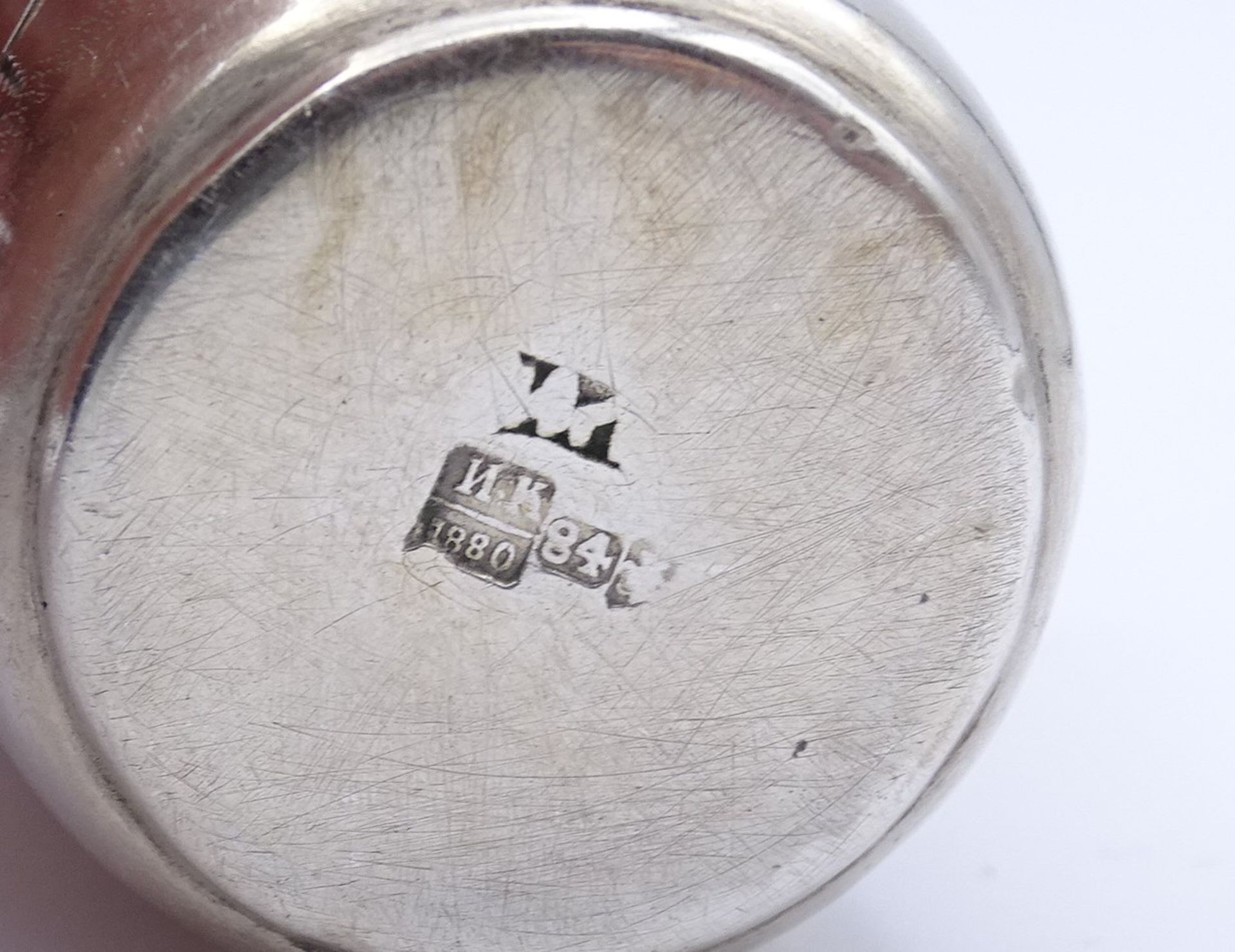 Russischer Silberbecher -84-, 1880, H-6,0cm, 31 g. - Bild 6 aus 6