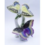 Porzellan-Figur , Schmetterling Paar, Gerold Porzellan, Mod.Nr. 6769, oberer Schmetterling mit Abpl