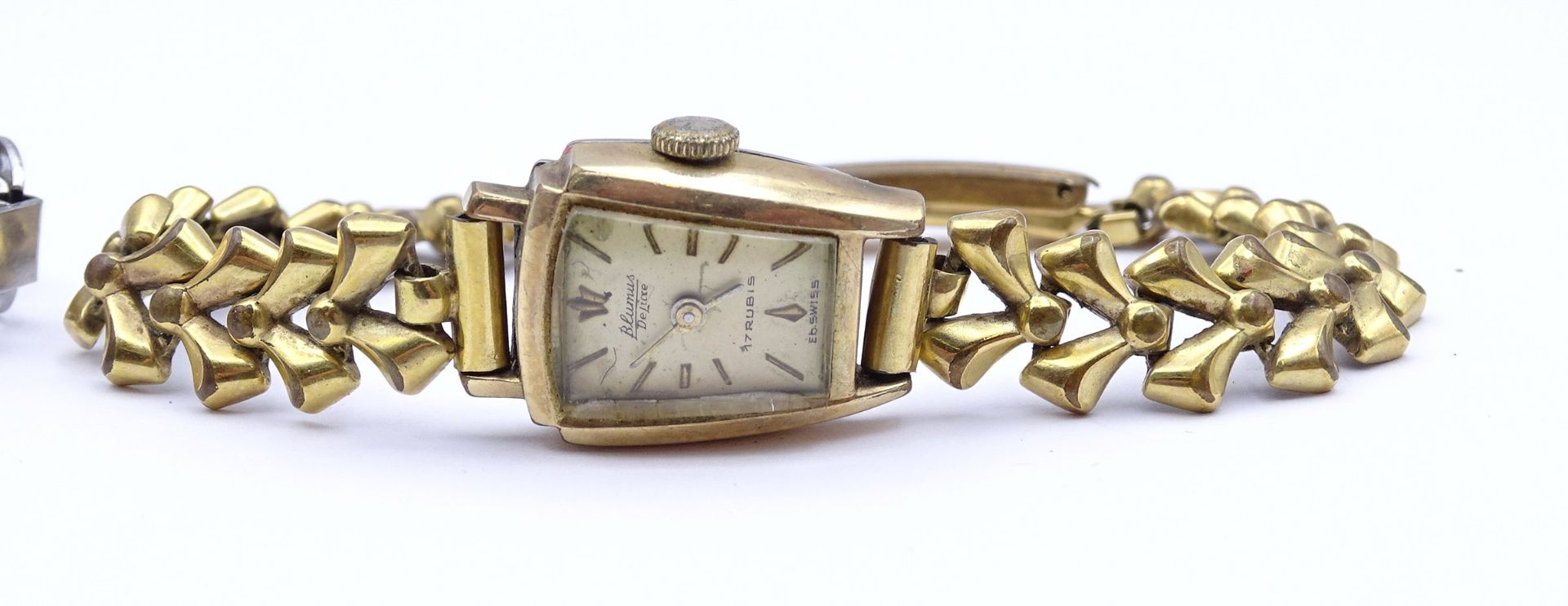 2 alte Damen Armbanduhren PALLAS und BLUMUS, mechanisch, Werke laufen, Alters- und Gebrauchsspuren - Bild 2 aus 5