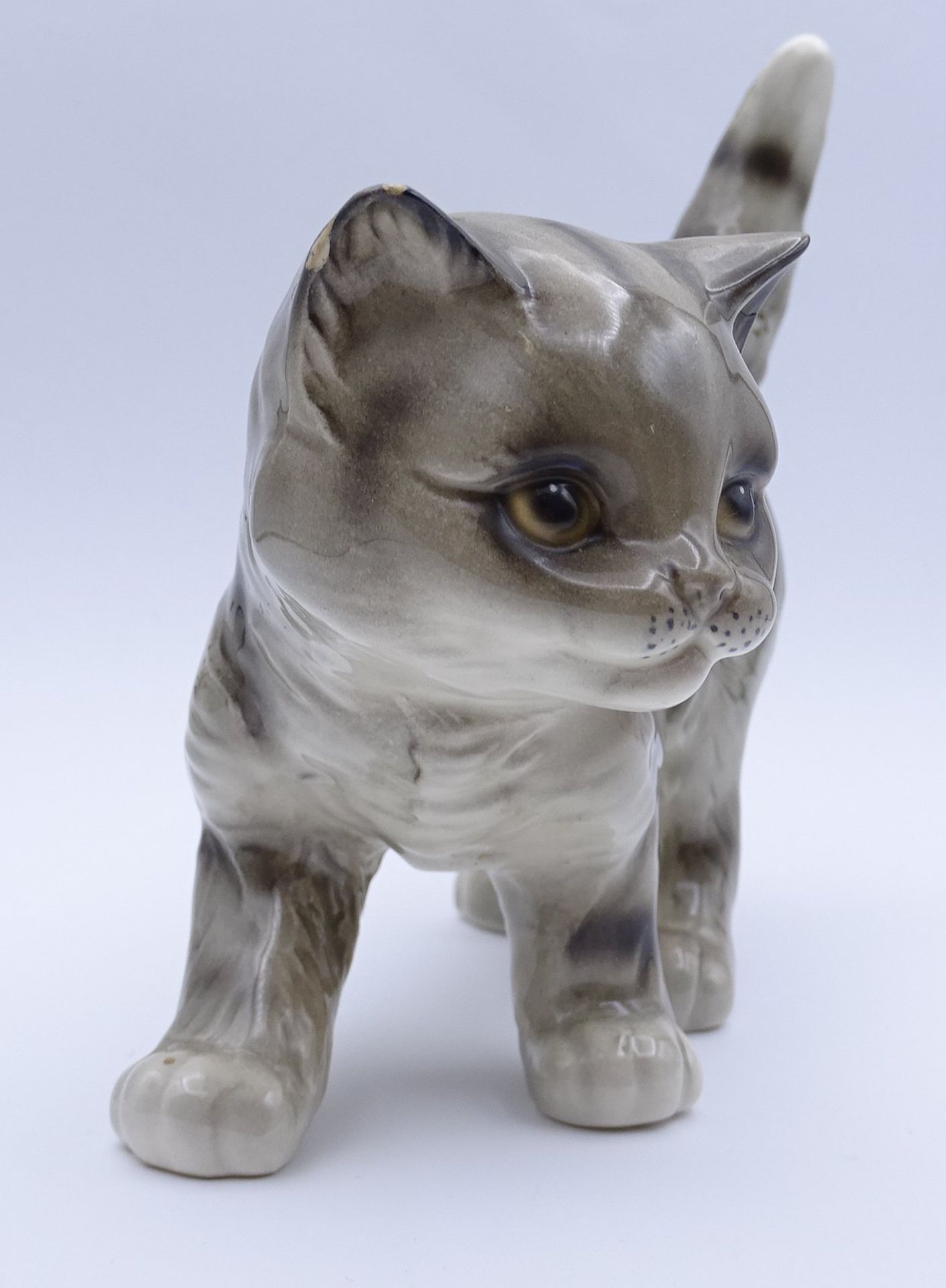 Goebel Katze Mod. Nr. 31024, Ohr mit Abplatzer, L. 17cm, H. 11cm, - Bild 3 aus 6