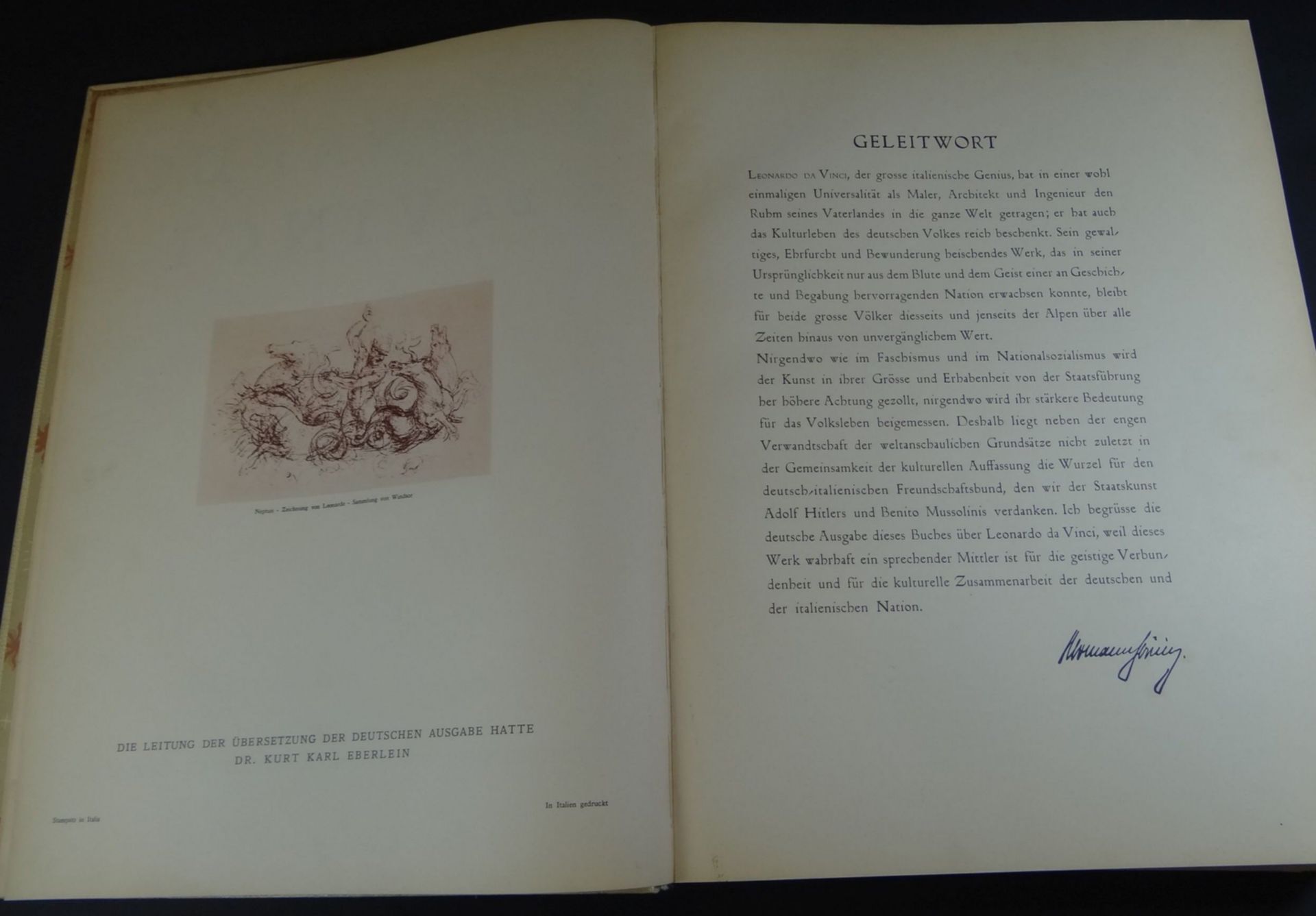 Grossbildband "Leonardo da Vinci" um 1935 (Vorwort von Hermann Göring), Folio (41x32 cm) 6,1 kg, ca - Bild 3 aus 8