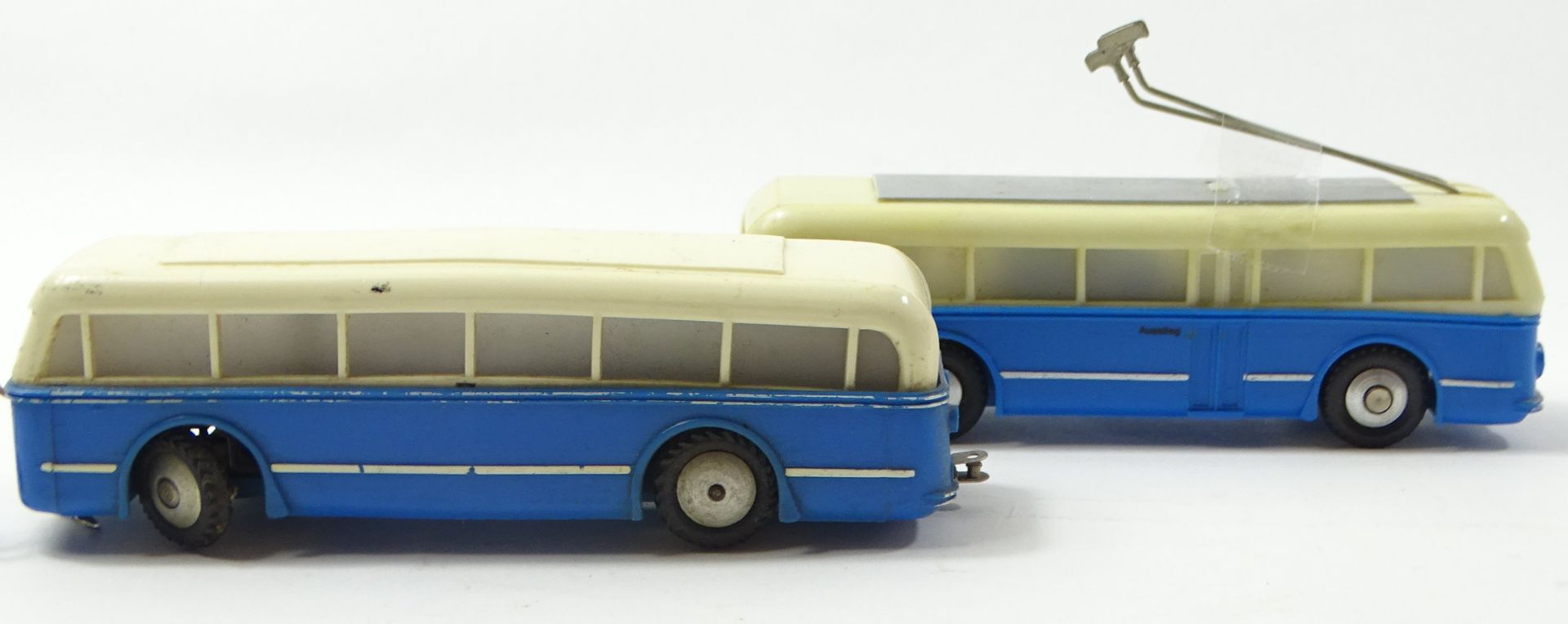 Omnibus mit Anhänger, Brawa Modellspielzeug, L. je Wagen: 12,5 cm, leichte Altersspuren, Funktion n - Bild 6 aus 8