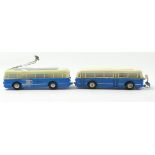 Omnibus mit Anhänger, Brawa Modellspielzeug, L. je Wagen: 12,5 cm, leichte Altersspuren, Funktion n