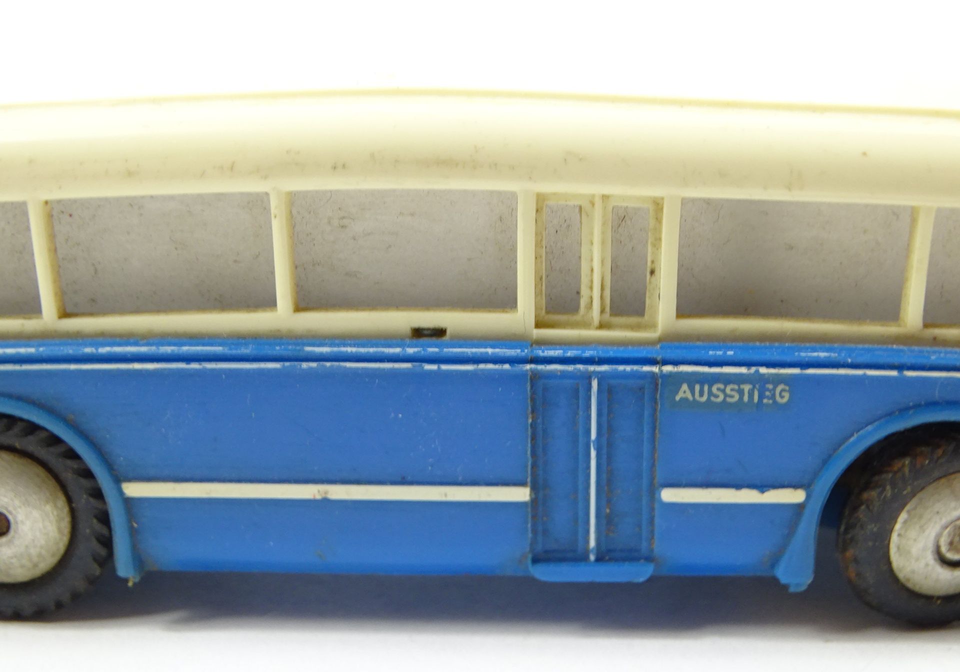 Omnibus mit Anhänger, Brawa Modellspielzeug, L. je Wagen: 12,5 cm, leichte Altersspuren, Funktion n - Bild 4 aus 8