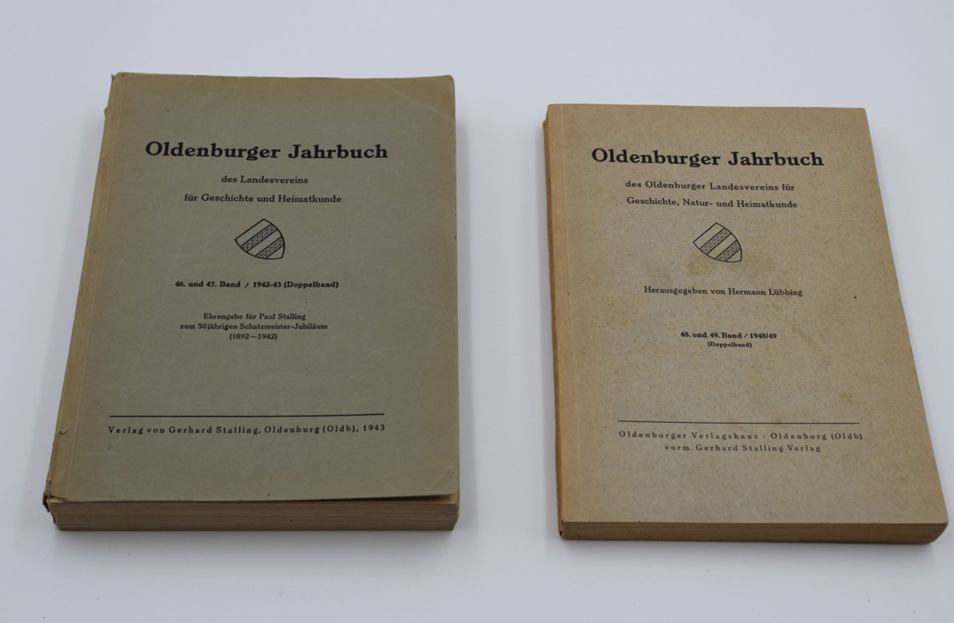2x Oldenburger Jahrbücher, 1942 bis 1949