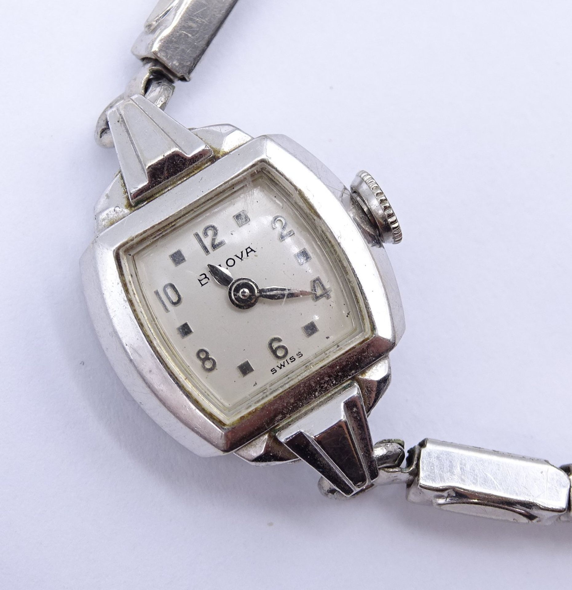 Damen Armbanduhr BULOVA, mechanisch, Werk läuft, Gehäuse 16 x 16mm - Bild 2 aus 3