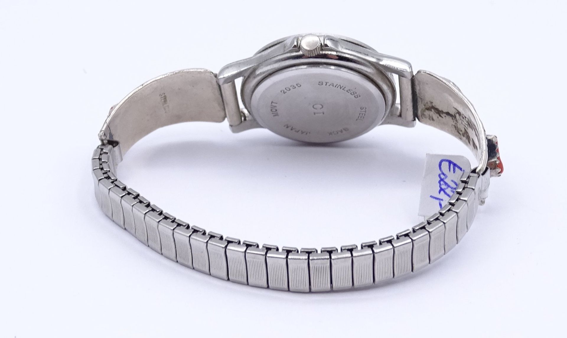 Armbanduhr mit Sterling Silber Armband, besetzt von Koralle und türkise, Quartz, Funktion nicht übe - Bild 3 aus 3