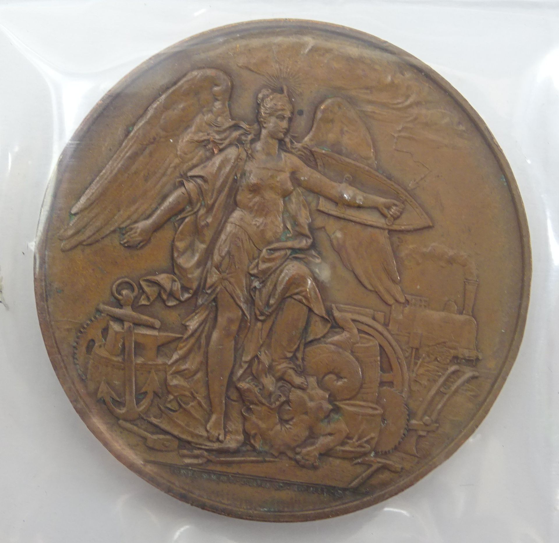 Bronzemedaille Deutsche allgemeine Ausstellung für Unfallverhütung, Berlin1889, zuerkannt Louis Wer - Bild 2 aus 2