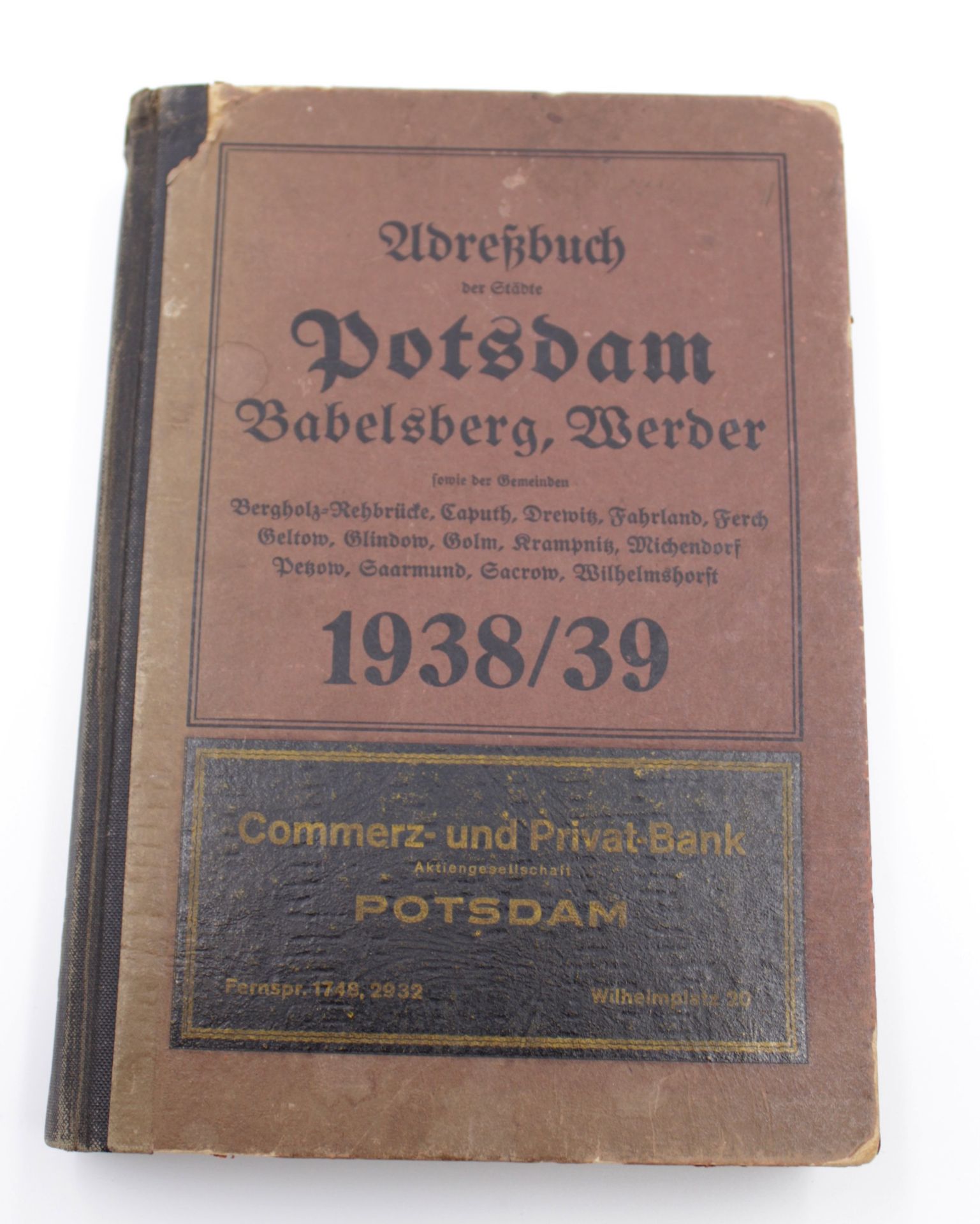 Adreßbuch der Städte Potsdam, Babelsberg und Werder, 1938/39