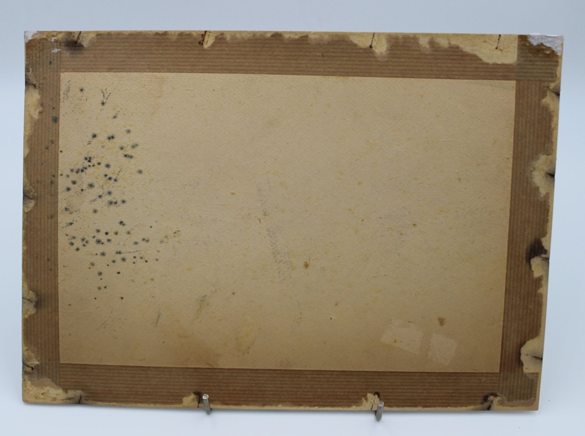 unleserl.signiertes Aquarell, auf Pappe geklebt, ca. 21 x 29cm. - Bild 3 aus 3