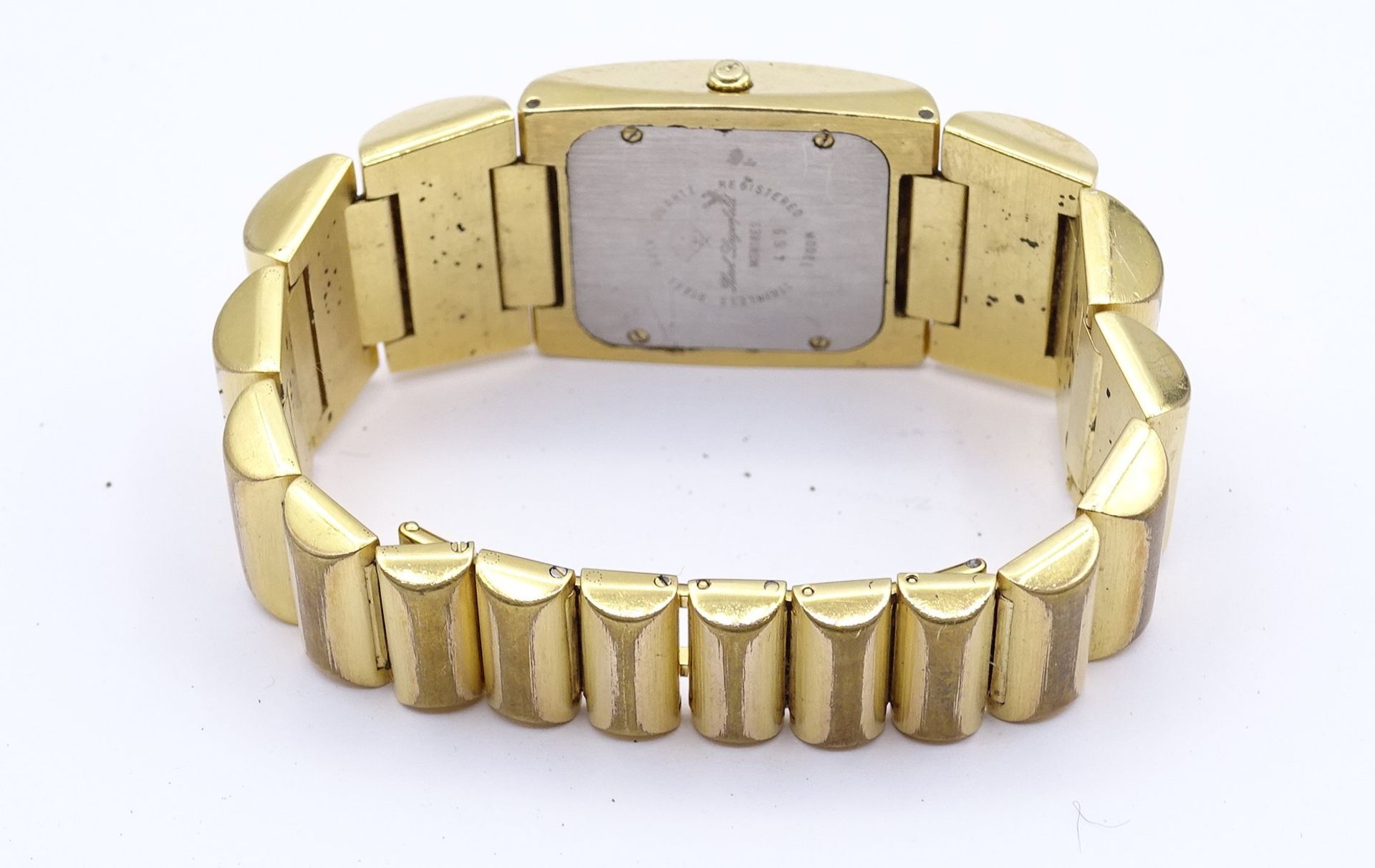 Herren Armbanduhr KARL LAGERFELD, Quartzwerk, goldfarben, Gehäuse 26x31mm, Funktion nicht überprüft - Bild 3 aus 3