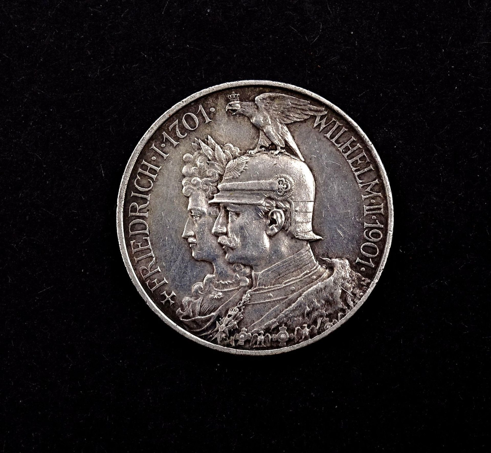 Zwei Mark 1901 Deutsches Reich , Friedrich I und Wilhelm II, D. 28mm, 11,08g.