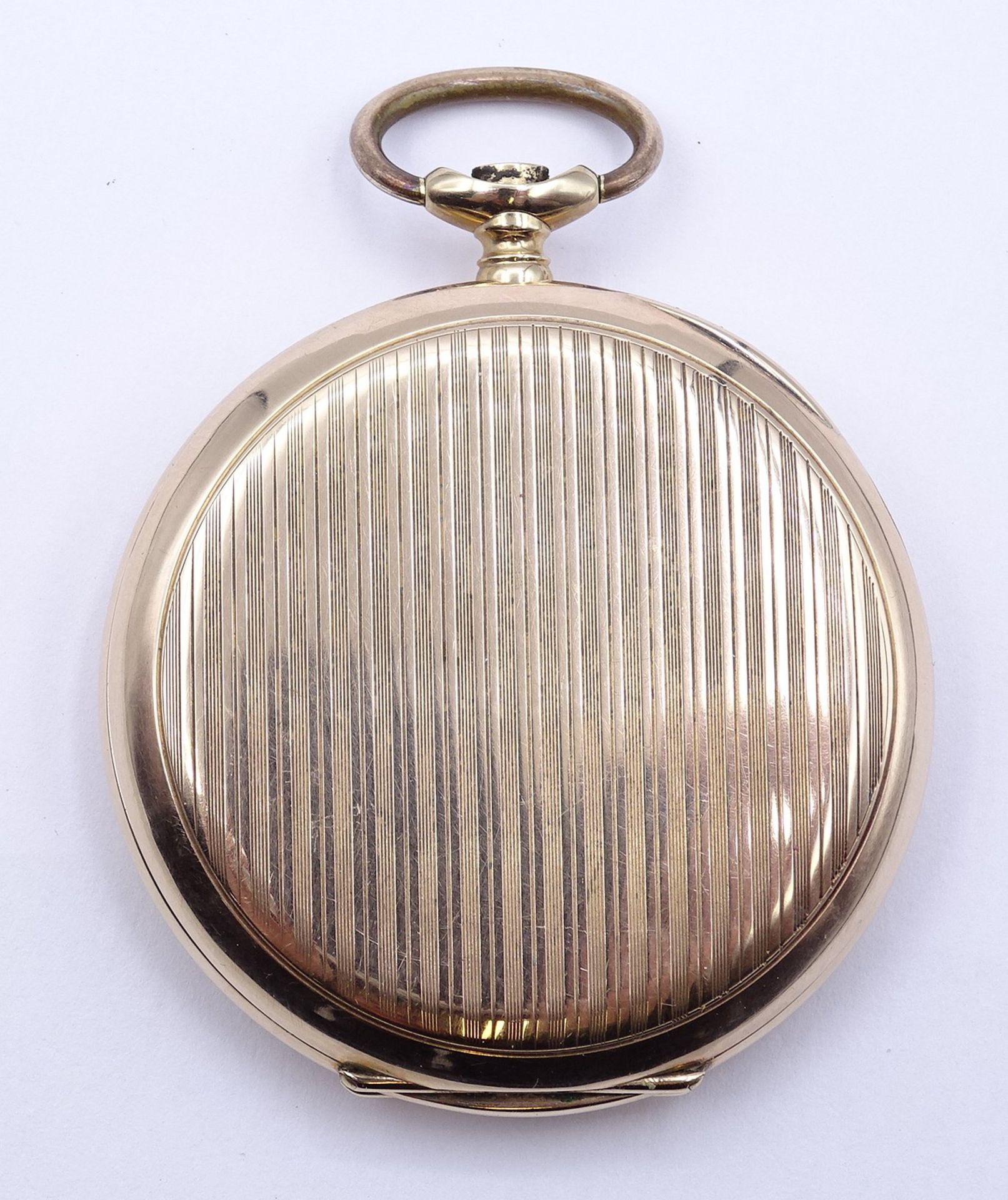 Herren Taschenuhr B.W.C. Chronometre, mechanisch, Krone fehlt, Funktion nicht überprüft, D. 49mm, B - Bild 6 aus 6