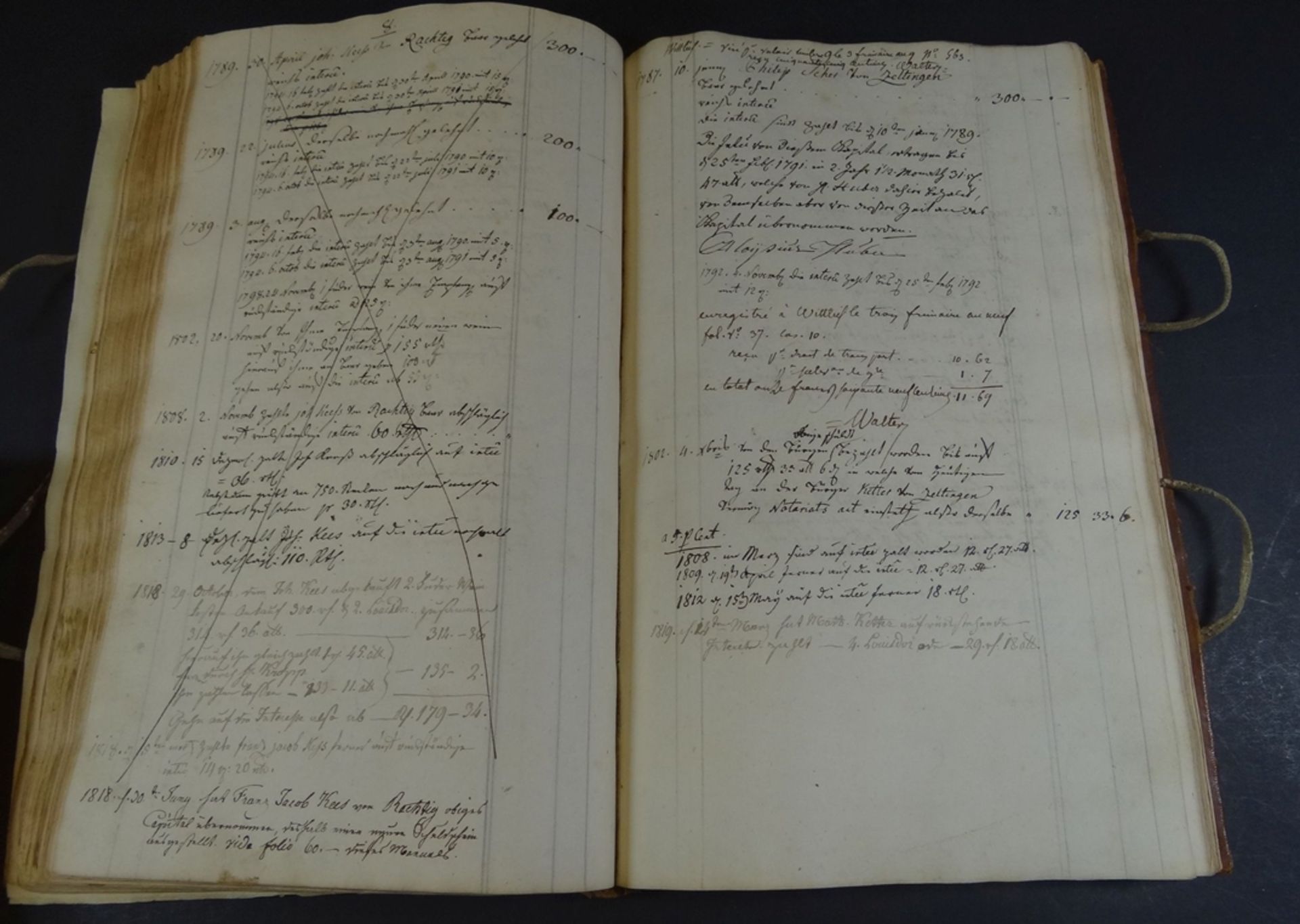 Register " Manuale Debitorium  Sebastiani Schmittger, Zeltingen", ab ca. 1750,letzter Eintrag 1821, - Bild 5 aus 6