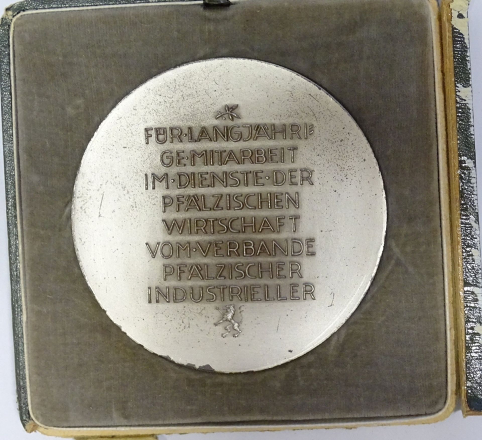 Bronzemedaille Carl Poellath Schrobenhausen "langjährige Mitarbeit im Dienste der pfälzischen Wirts - Bild 2 aus 4