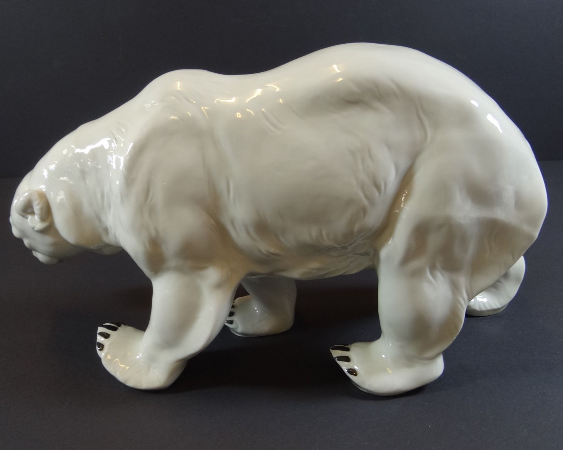 Eisbär, Kronenmarke, H-16 cm, L-30 cm - Bild 3 aus 6