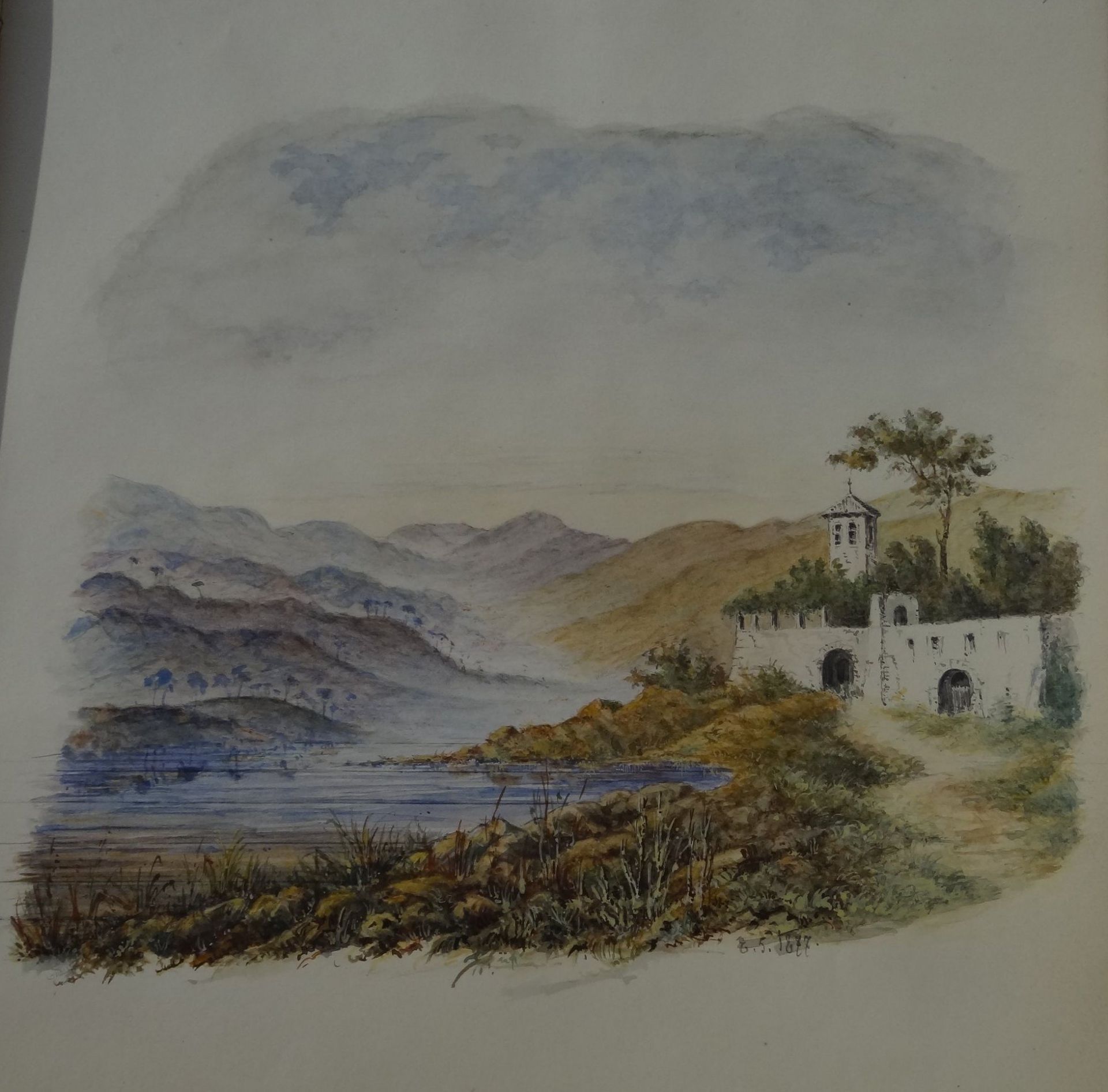 Friedrich Wilhelm Obermüller (1806-1882) Skizzenbuch voller Aquarellen,  nicht bis zum Ende ausgema - Bild 7 aus 15