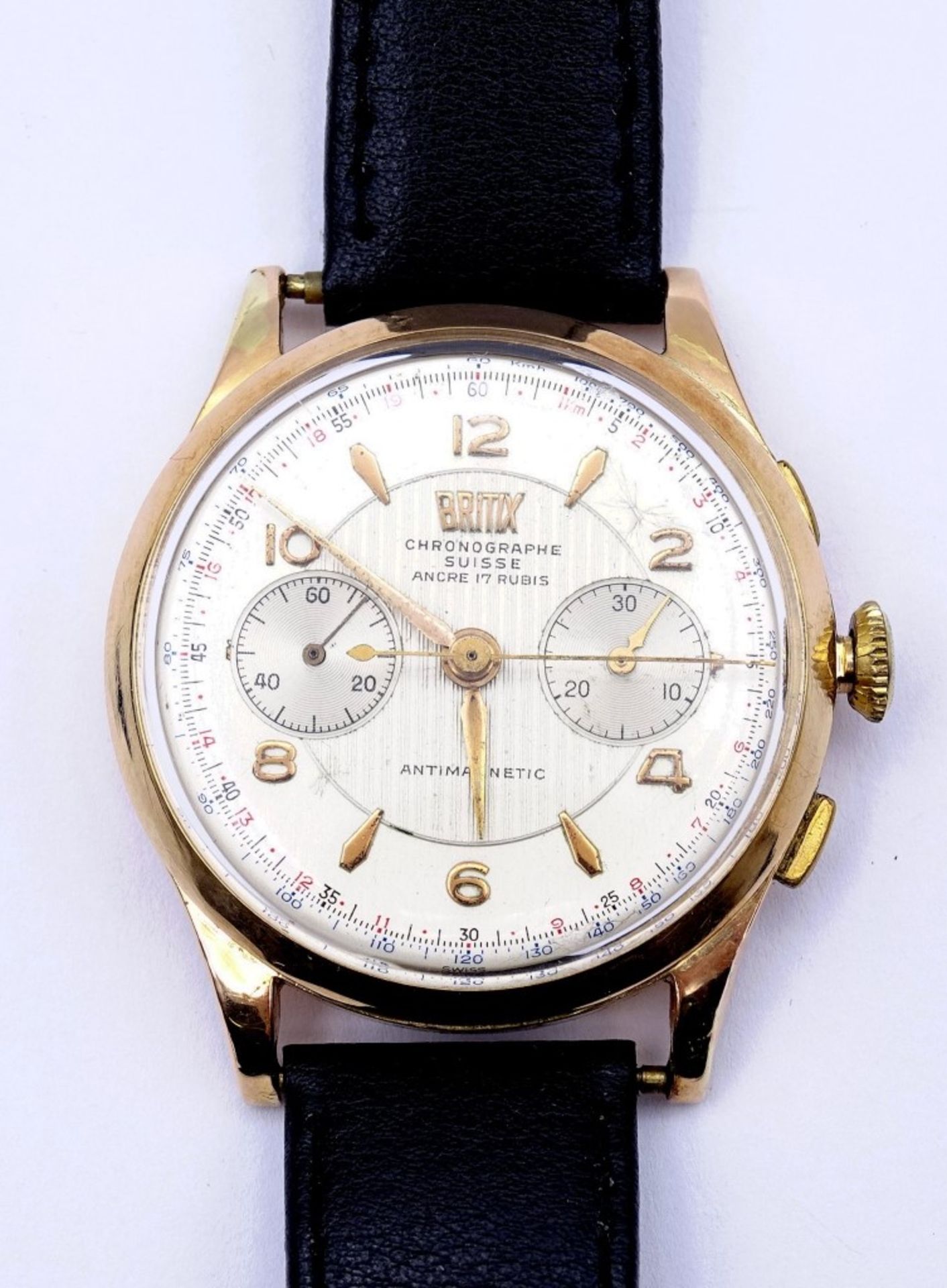 Herren Armbanduhr "Chronographe Suisse Britix",Gold 0.750 18K