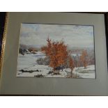 Otto WESTPHAL (1878-1975) "Winterlandschaft" Aquarell,  Reinbek, 18.2(18)97 links betitelt, verso d