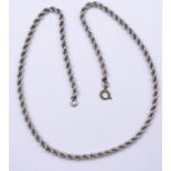 Silber Halskette, Federring nicht orig. L. 39,5cm, 16g.