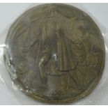 Bronzemedaille Augustus Saint-Gaudens, World´s Columbian Exposition, Bronze, Ø ca. 8,2 cm, Reproduk