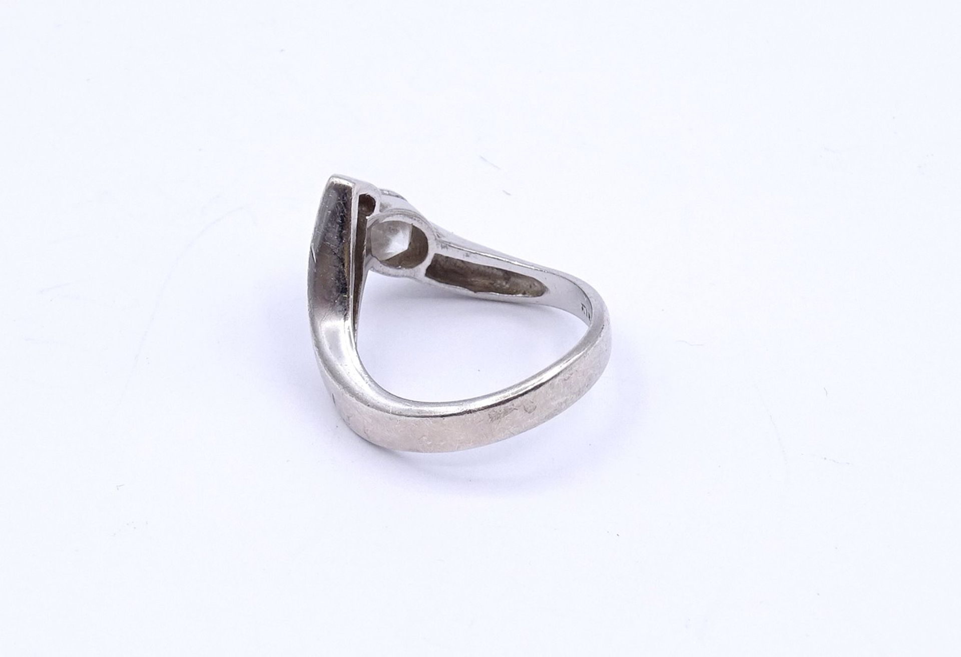 Sterling Silber Ring mit einen klaren Stein, 0.925, 5,0g., RG 54 - Bild 3 aus 3