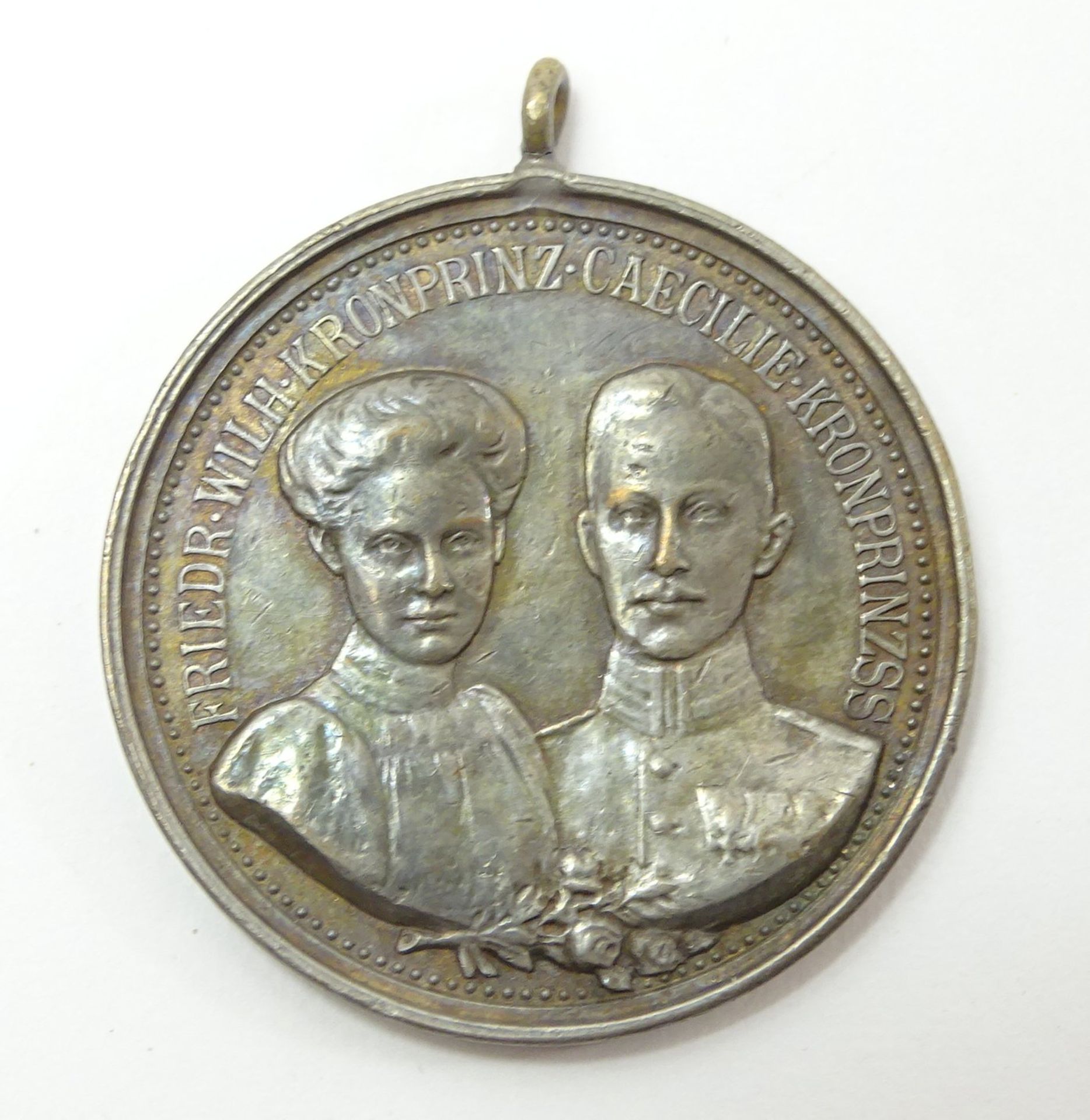 Bronzemedaille "Zum Andenken an die Vermählungsfeier", Brandenburg-Preußen 1905, Friedrich Wilhelm 