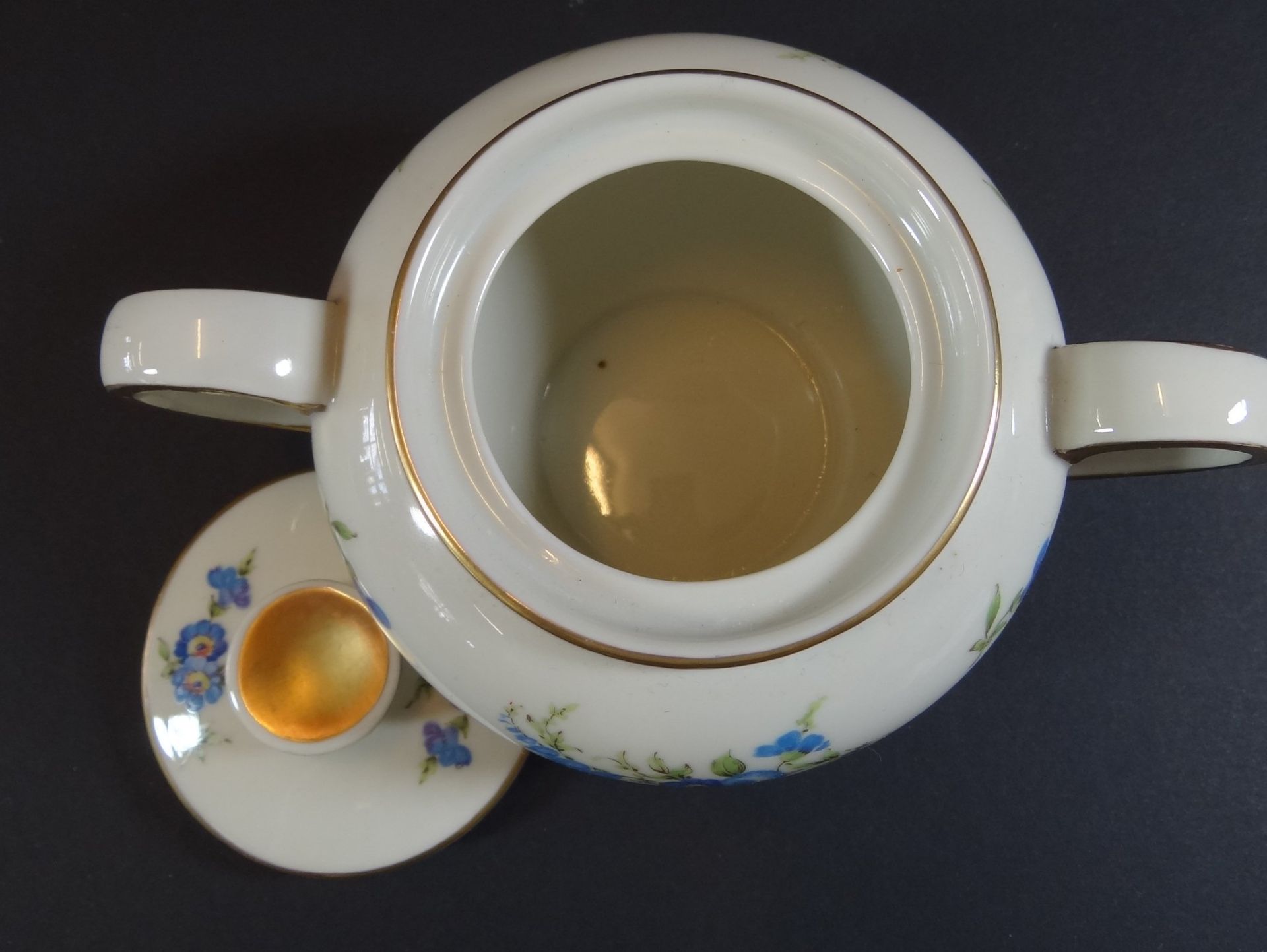 Kaffeeservice "Rosenthal" blaue Blümchen, Kanne H-22 cm, 34 Teile - Bild 9 aus 10