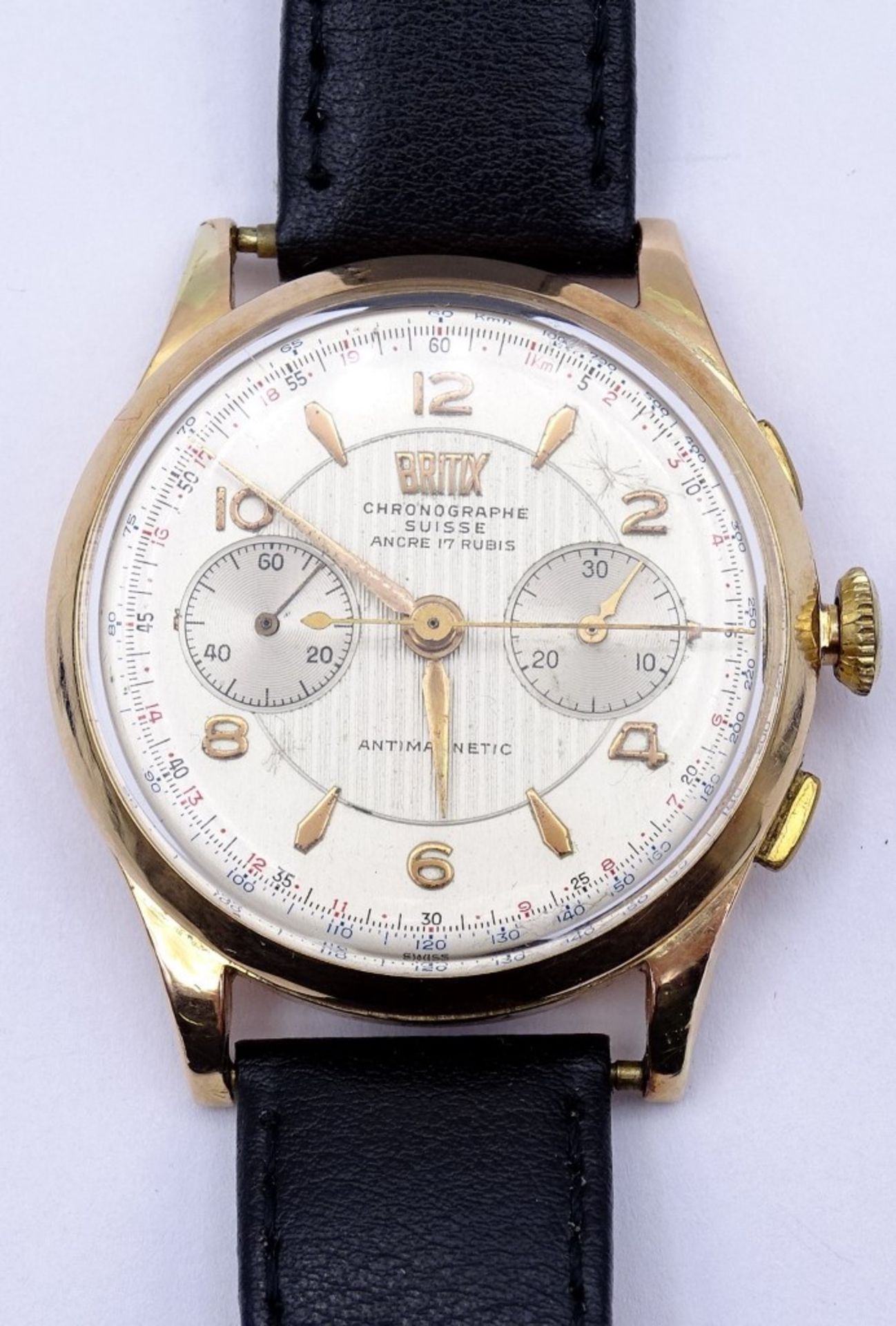 Herren Armbanduhr "Chronographe Suisse Britix",Gold 0.750 18K - Bild 2 aus 10