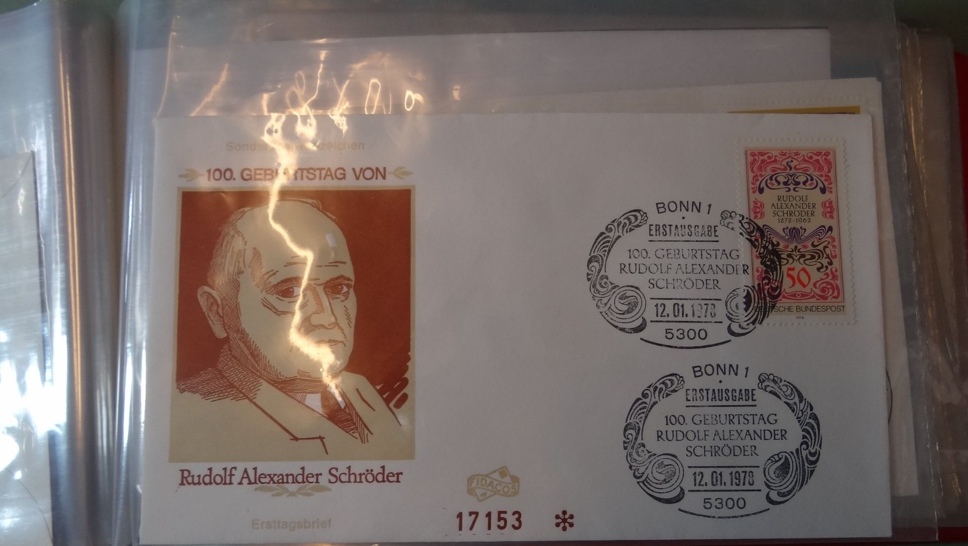 kl. Ordner mit Ersttagsbriefen und Briefmarken BRD 70-er Jahre - Bild 8 aus 10