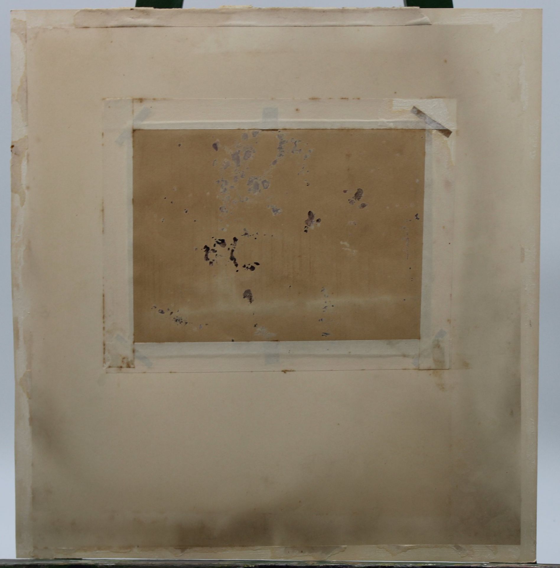 Aquarell, undeutl. signiert, datiert (19)14, Landschaft mit Mühle, ungerahmt, BG 35 x 36,3cm, MG 13 - Bild 4 aus 4