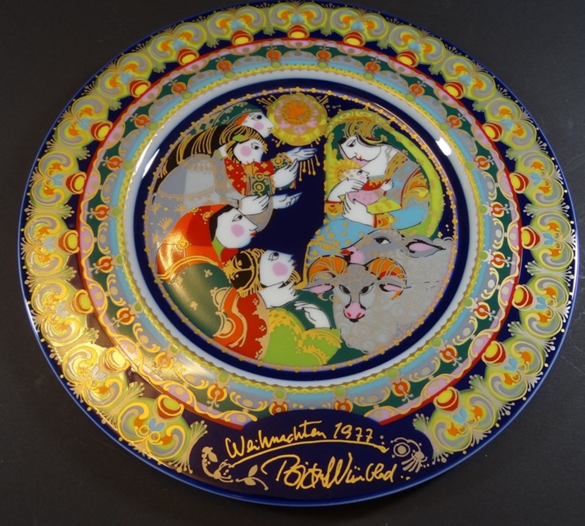 4 Rosenthal Weihnachtsteller, 1975-1978, D-29 cm, Entw. B. Winblad, tw. limitiert - Bild 10 aus 11