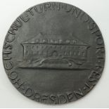 Medaille Hochschul-Turn- und Sportfest Dresden 1926, Eisen, Entwurf A. Lange, Ø 8,5 cm