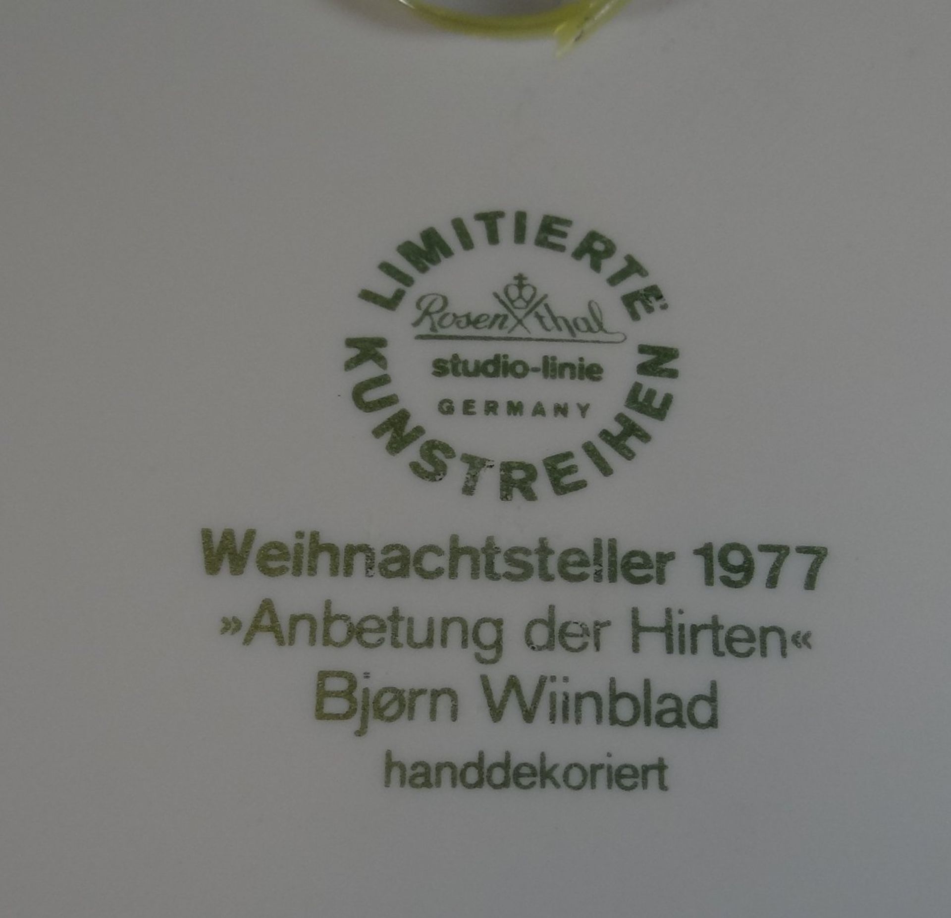 4 Rosenthal Weihnachtsteller, 1975-1978, D-29 cm, Entw. B. Winblad, tw. limitiert - Bild 11 aus 11