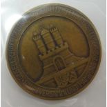 Bronzemedaille Hauptversammlung Gesellschaft Deutscher Metallhütten, Hamburg 1928, Entwurf v. Kühl,