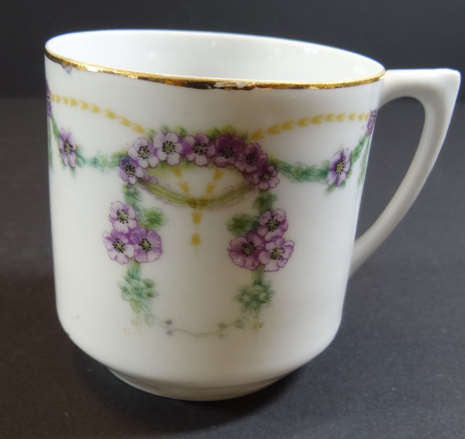 Rest-Jugendstil-Kaffeeservice "Carl Tielsch", Altwasser, Silesia, 19 Teile, aber die Gebäckteller s - Bild 15 aus 18