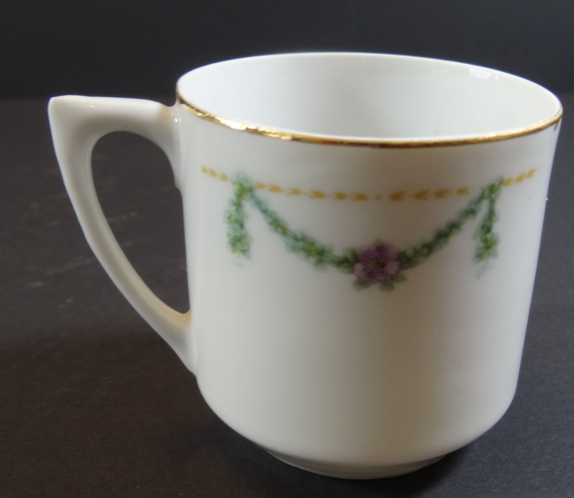 Rest-Jugendstil-Kaffeeservice "Carl Tielsch", Altwasser, Silesia, 19 Teile, aber die Gebäckteller s - Bild 16 aus 18