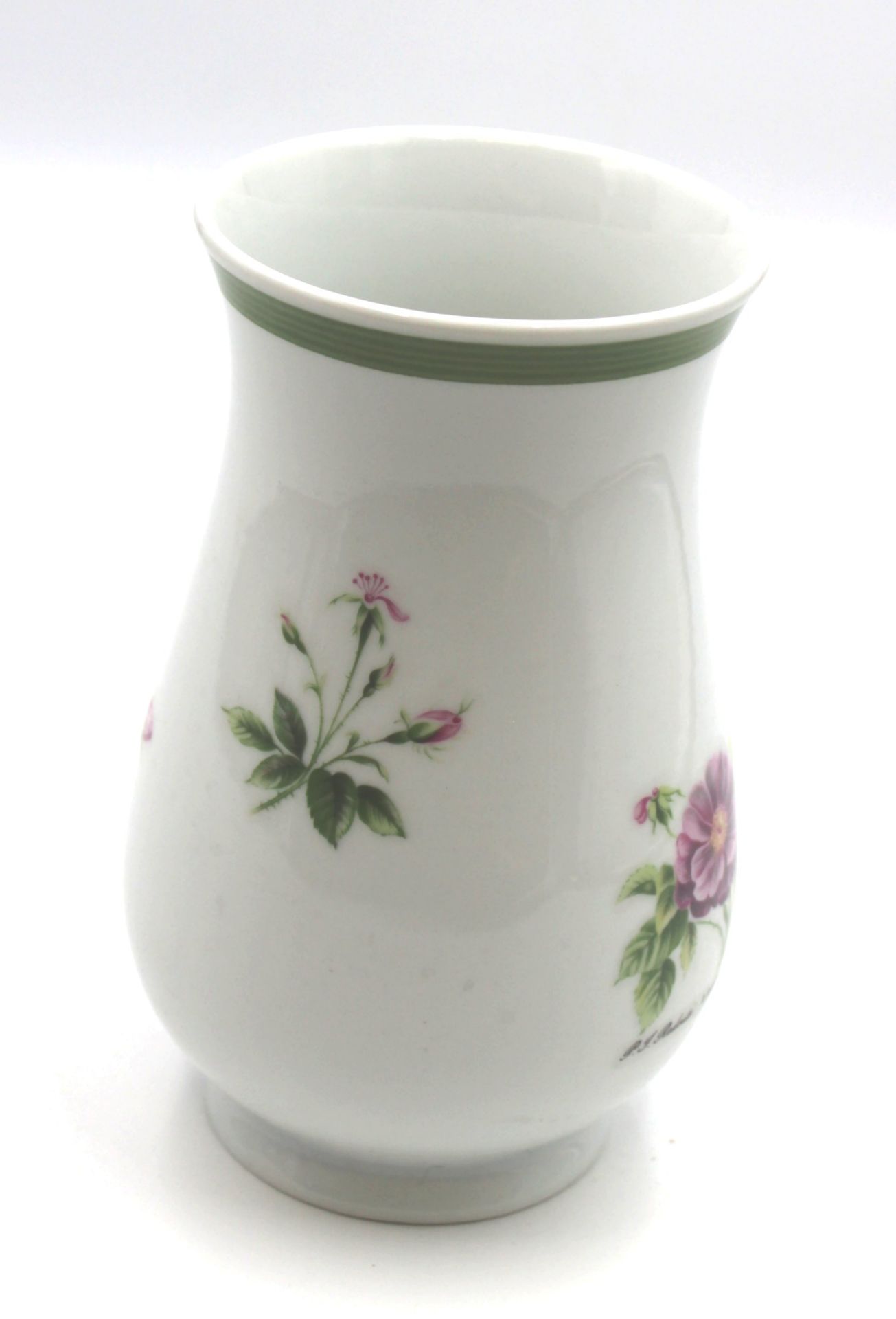 Vase, Hutschenreuther, florales Dekor, H-20,5cm. - Bild 2 aus 3