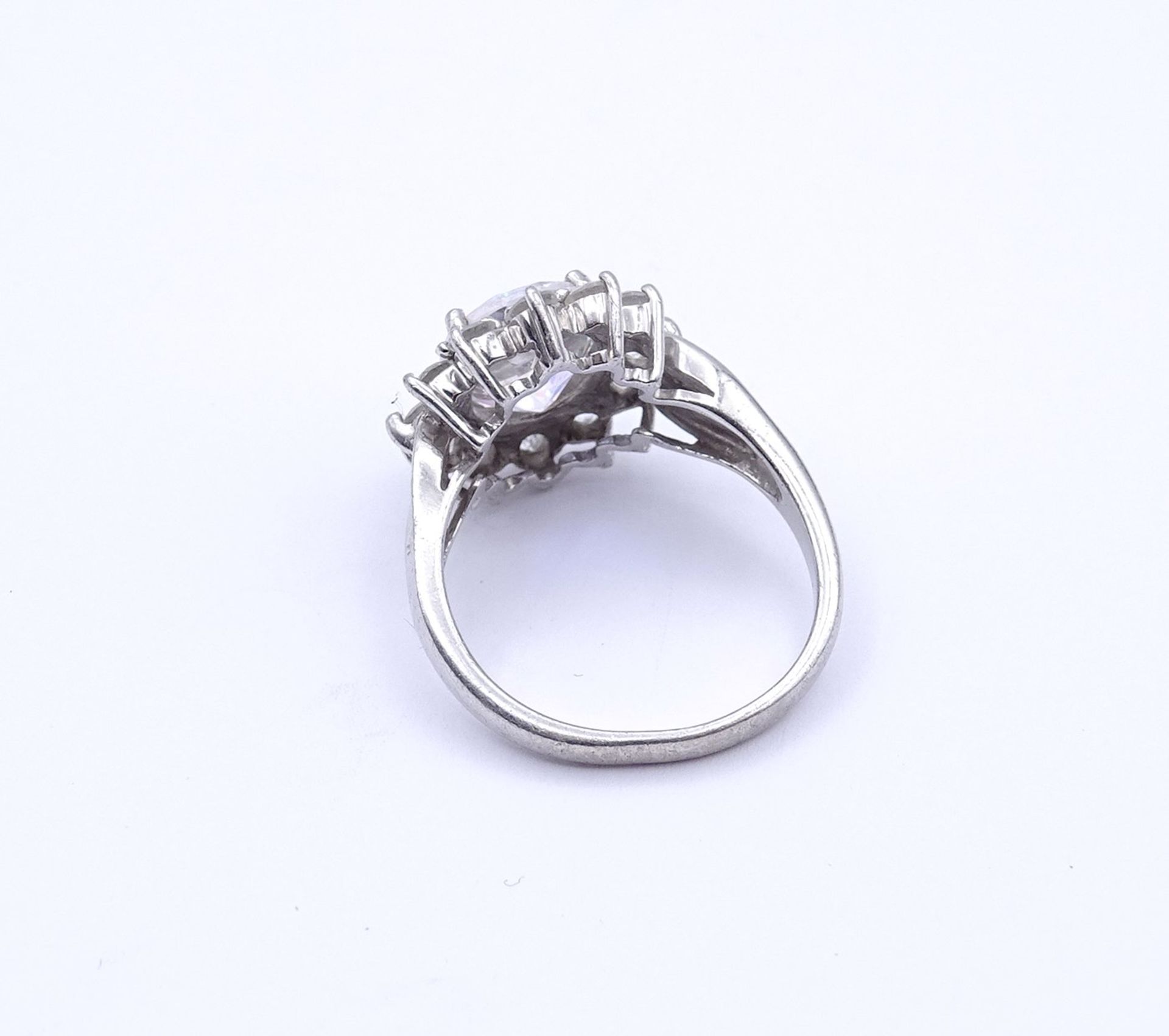925er Silber Ring mit einen oval facc. Farbstein, 4,2g., RG 54 - Bild 5 aus 5