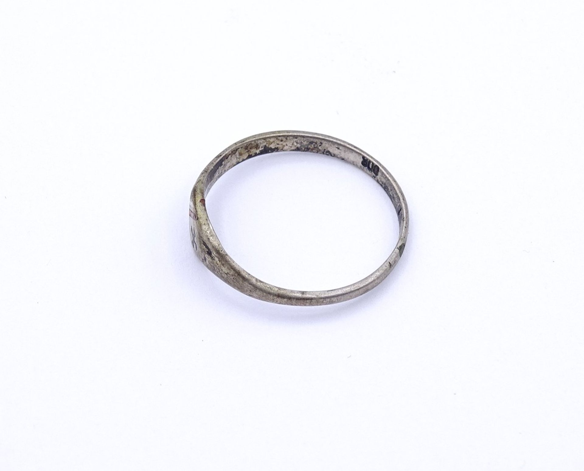 Patriotischer Silber Ring, 1.WK, RG 49 / 50, Silber 0.800, 0,91g. - Bild 2 aus 3