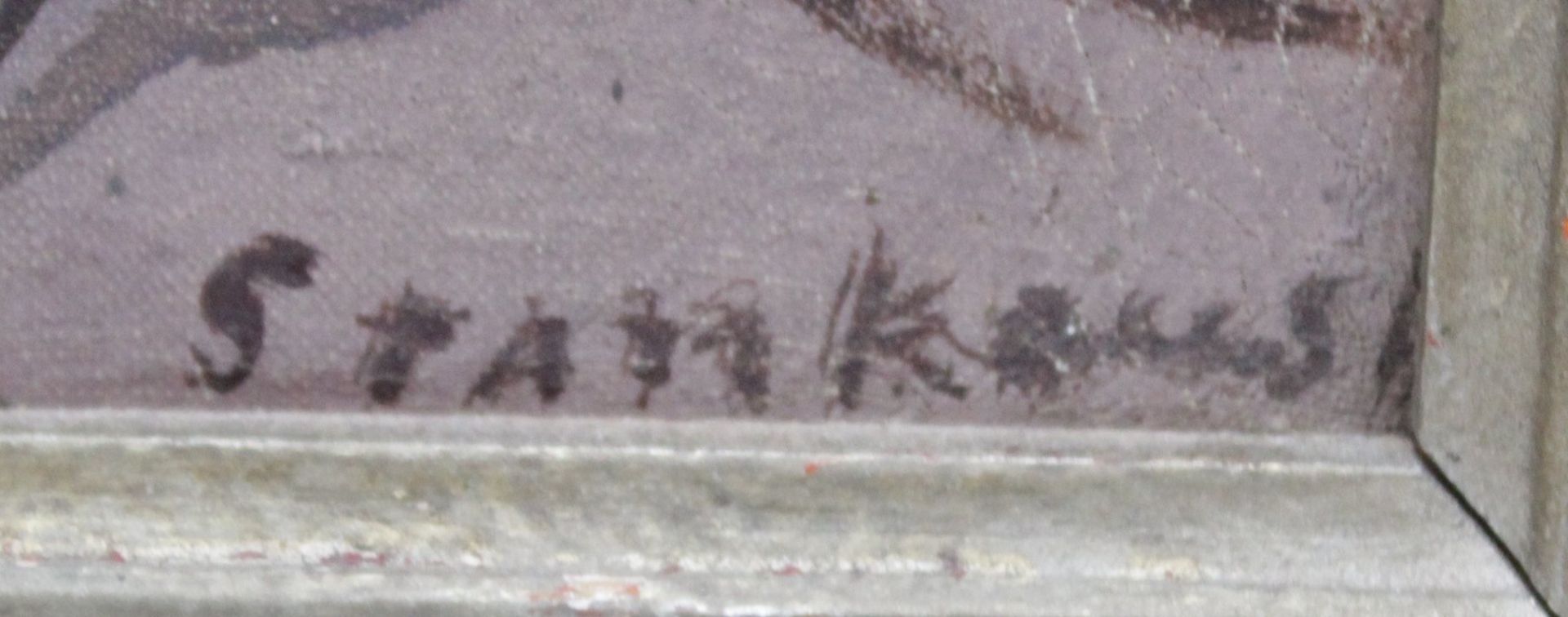 Stankonsk o.ä., 2 kl. Streuner, Öl/Leinwand, wohl um 1930/40. gerahmt, RG 55,5 x 43cm. - Bild 2 aus 4